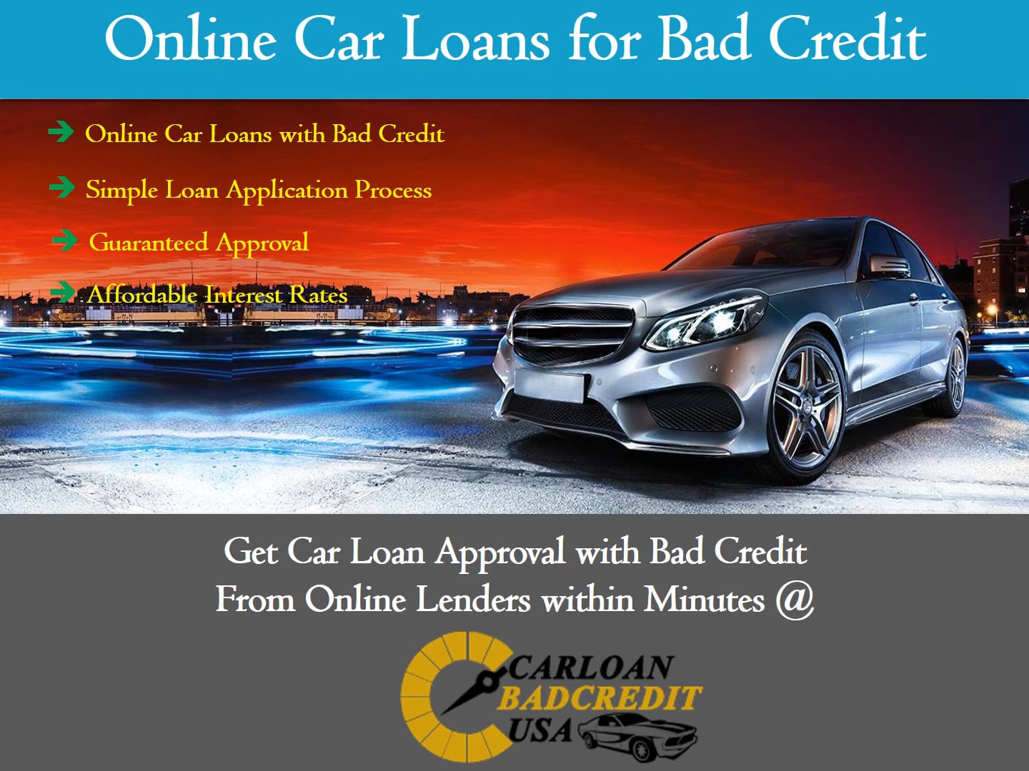 Best Place To Get A Car Loan With Bad Credit | Online Auto Loans For ...