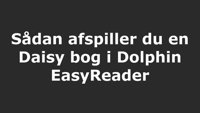 Download og afspilning af lydbog E-bog i Dolphin EasyReader Nota bibliotek
