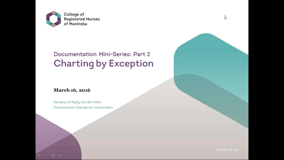 Documentation MiniSeries Charting by Exception on Vimeo