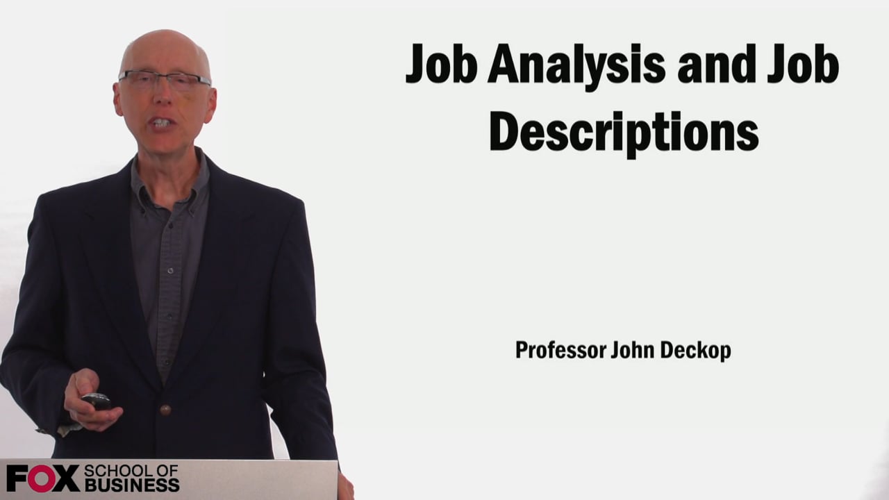 Job Analysis and Job Descriptions