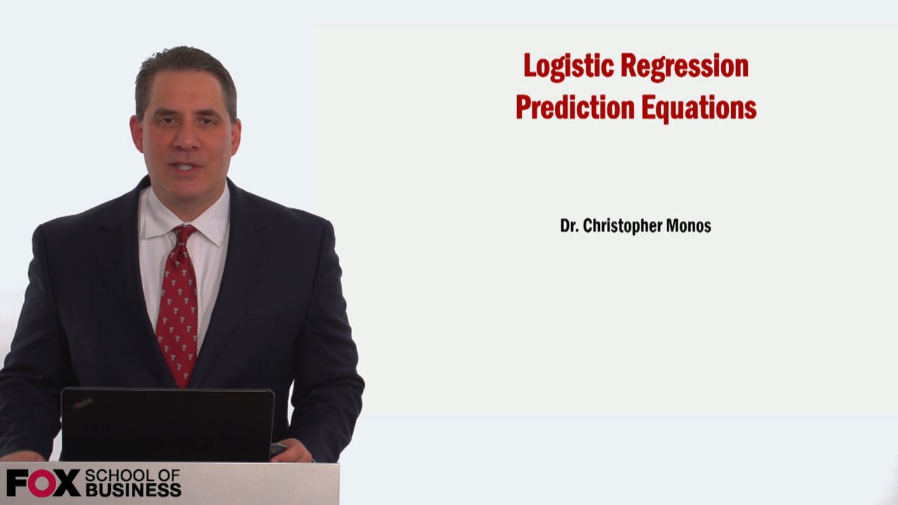 Logistic Regression Prediction Equations