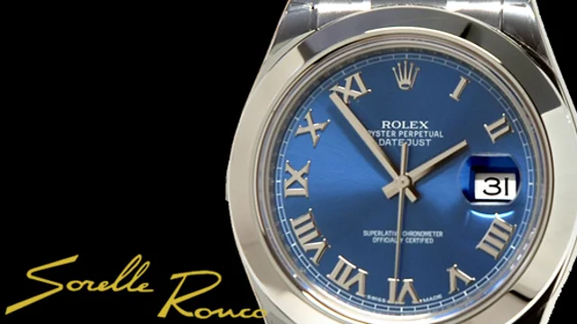 Rolex datejust blu hot sale numeri romani