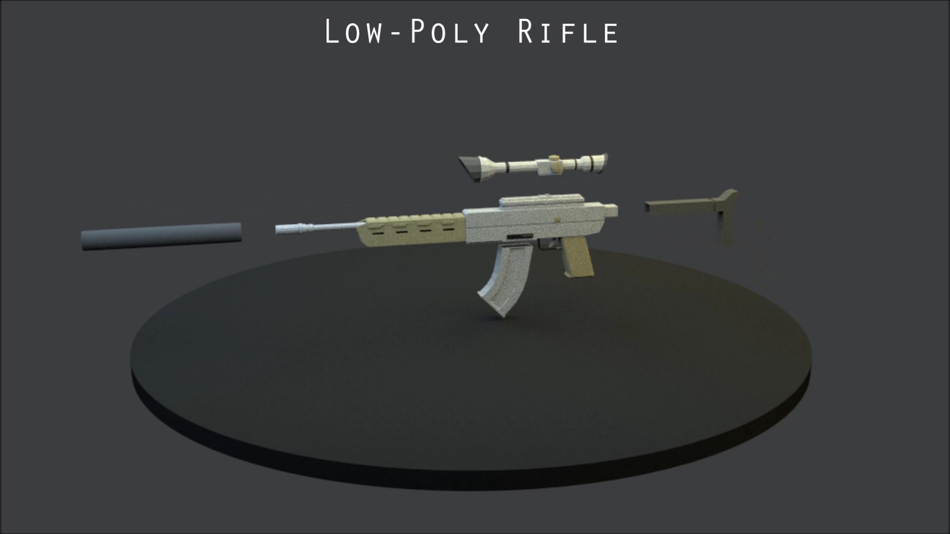 Low Poly Rifle Model