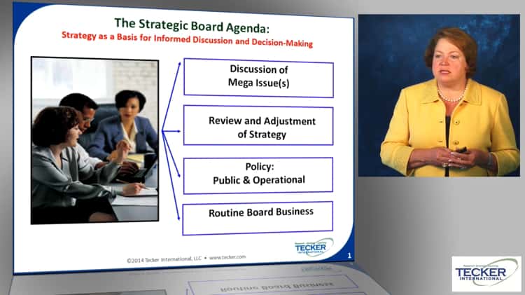 The Strategic Board Agenda
