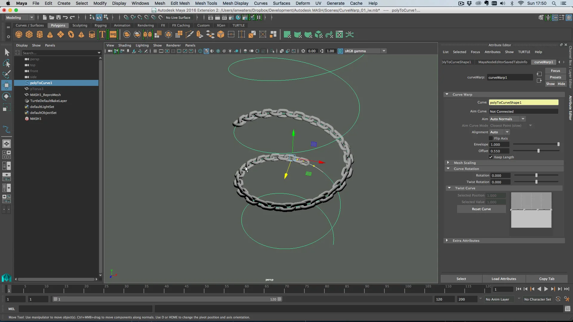 Maya 2016 - Curve Warp on Vimeo