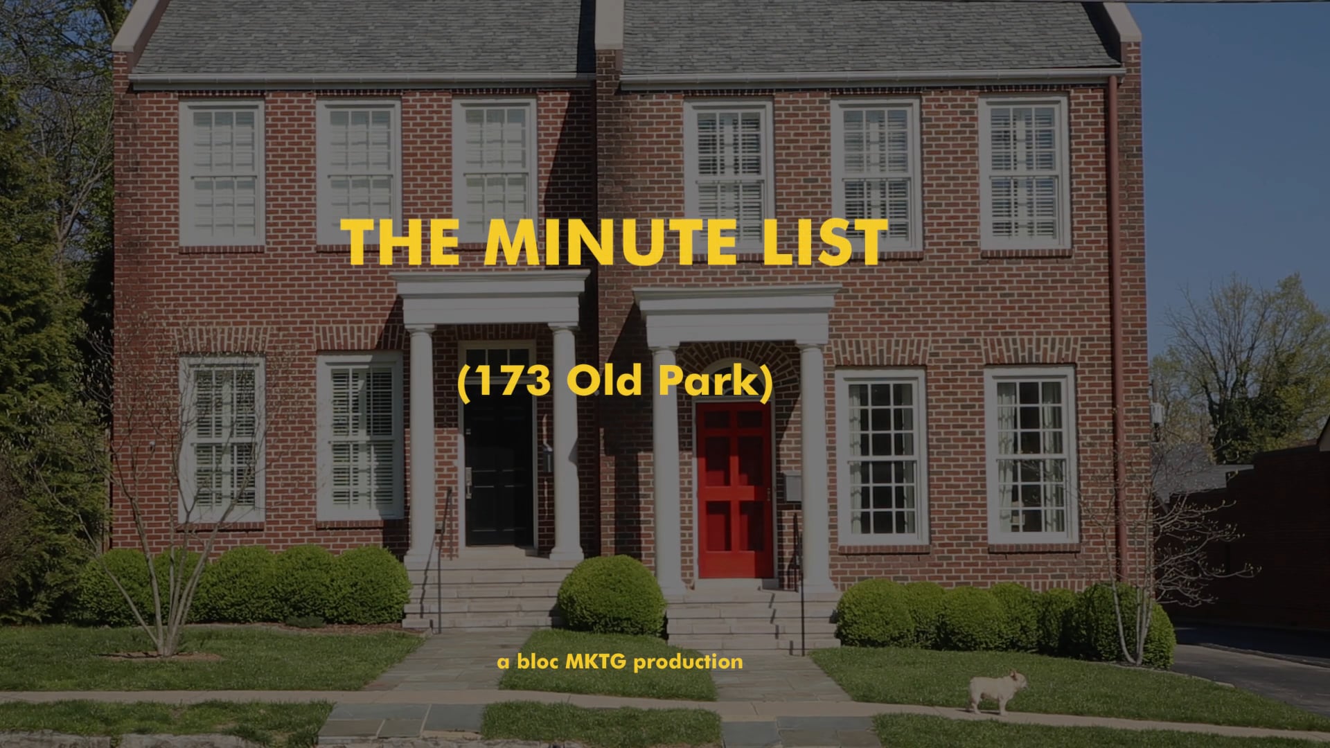 Minute List # 1 - 173 Old Park