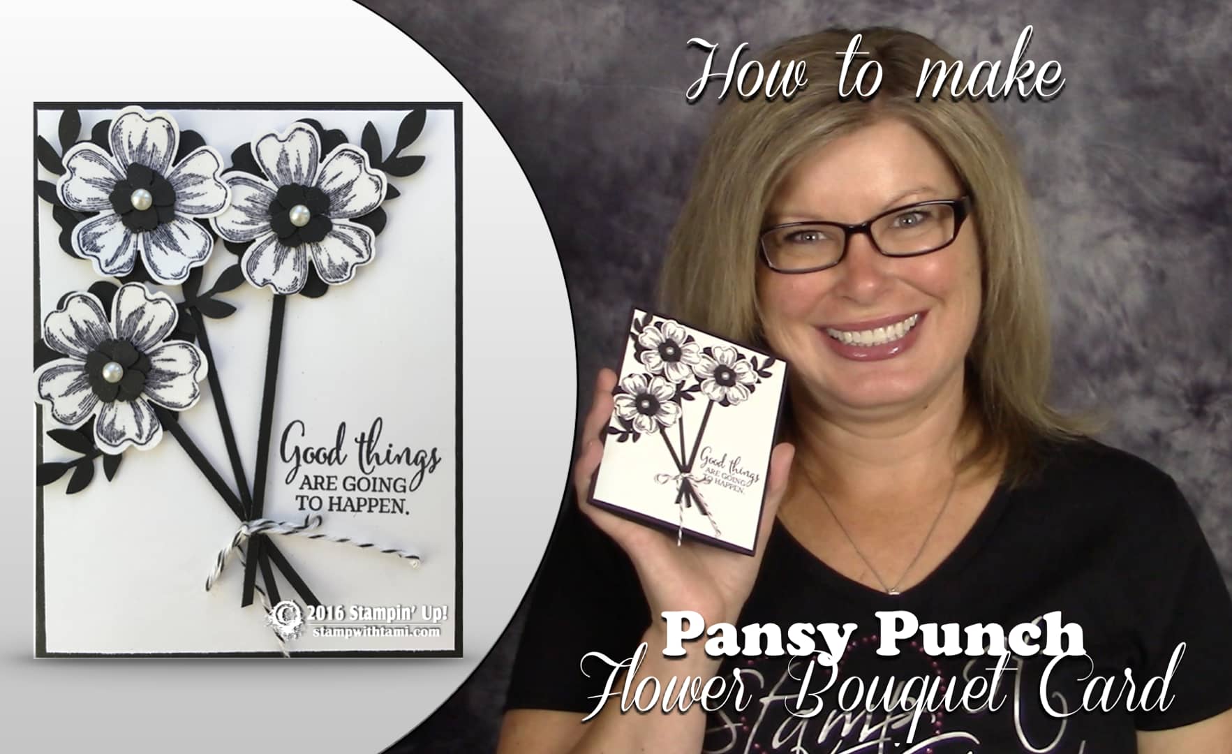 How to make a Glossy Floral bouquet card with the Stampin Up Flower