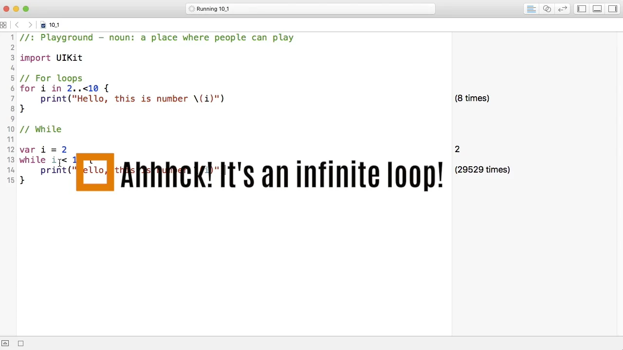 Lesson 18.1: While loop on Vimeo