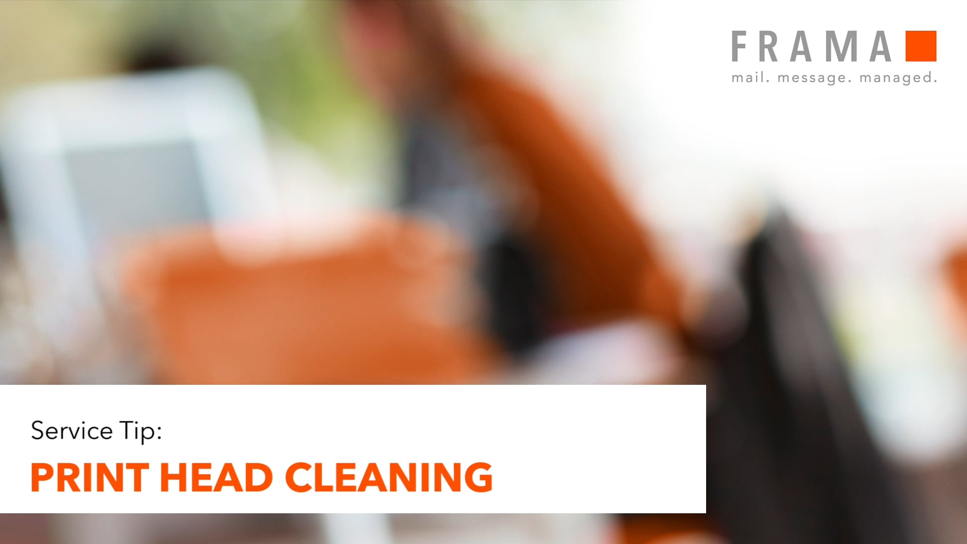 Frama Service Tip: Print Head cleaning