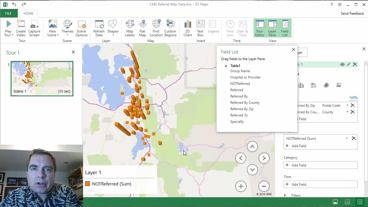 Excel Video 506 Filtering in 3D Maps