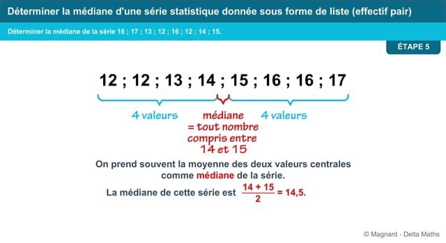 comment déterminer graphiquement la médiane d une série statistique