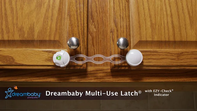 Dreambaby EZY-Check Clear Multi-purpose Latches 3-Pack in the