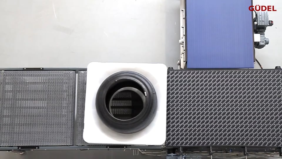 Güdel Green Tire Tray with Corner Transfer