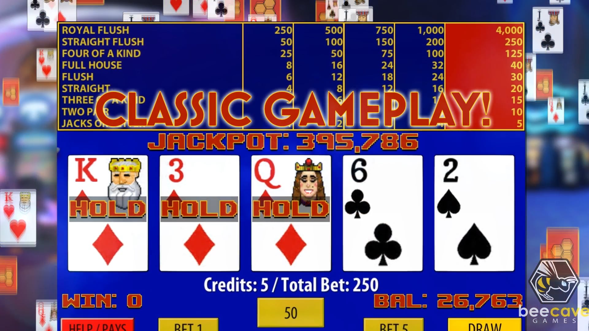 Beecave Games Video Poker Marketing Ad