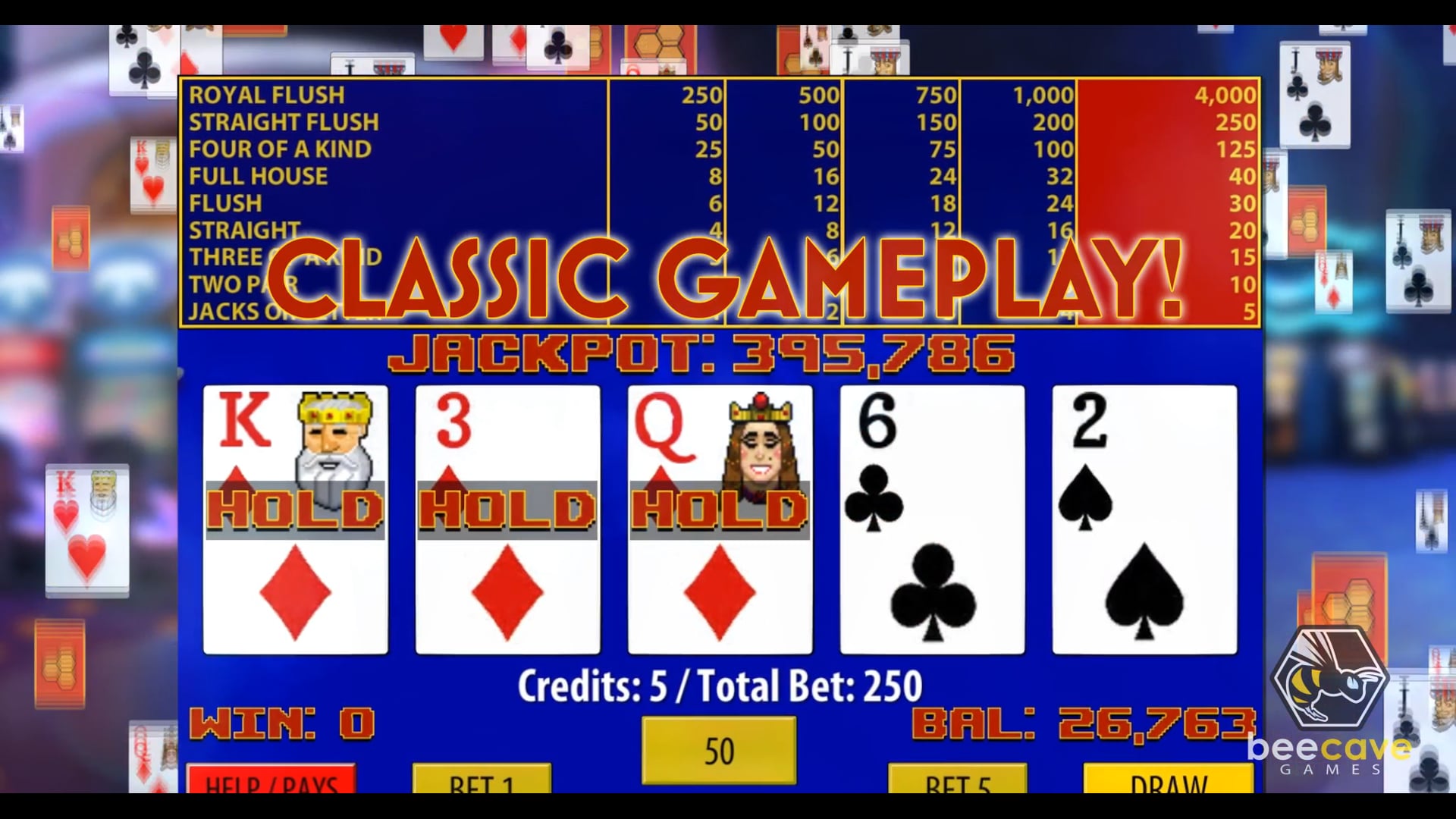 Beecave Games Video Poker Marketing Ad