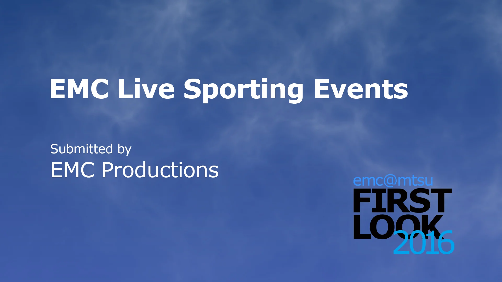 EMC Live Sporting Events Montage by EMC Productions on Vimeo