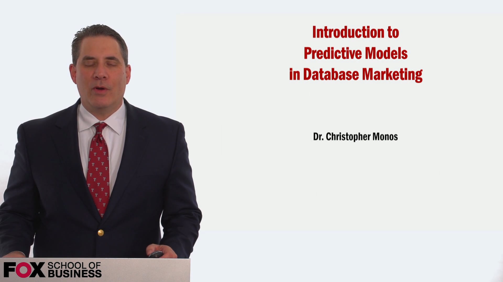 Introduction to Predictive Models in Database Marketing
