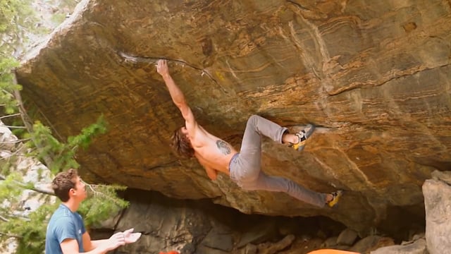 Daniel Woods nabs the first ascent of Everything Gneiss V14 in Clear Creek Canyon CO from Paul Dusatko