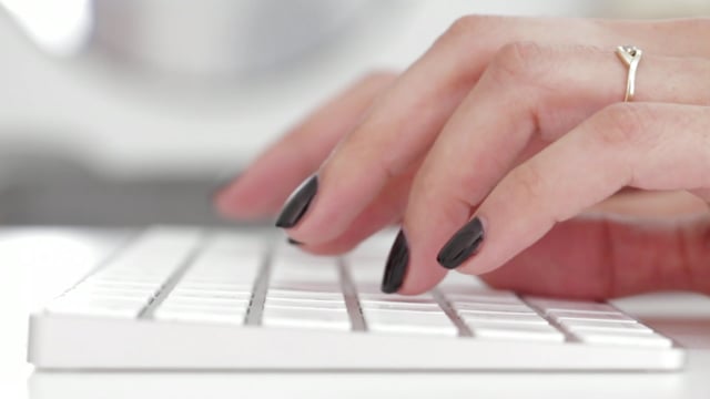 Computer Keyboard, Typing, Hands, Female