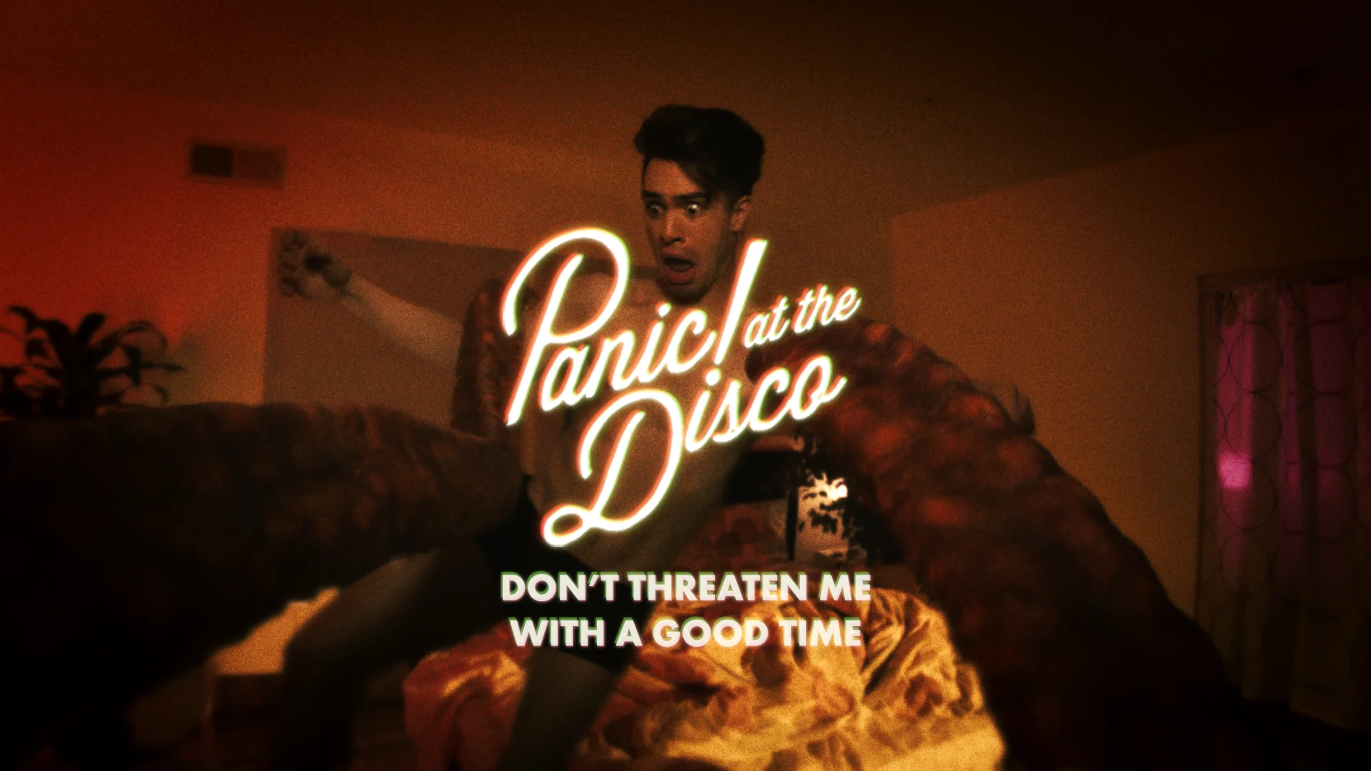 One good time. Panic at the Disco don't threaten me with a good time. Dont threatened me with a good time. Don't threaten me. Panic at the Disco don't threaten me with a good time перевод песни.