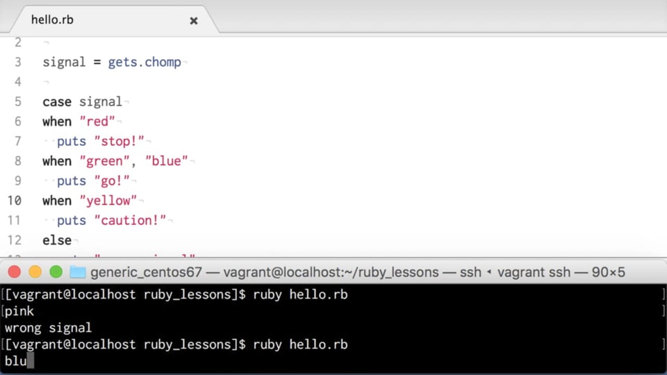 #14 caseで条件分岐をしてみよう | 【旧版】Ruby入門 - プログラミングならドットインストール