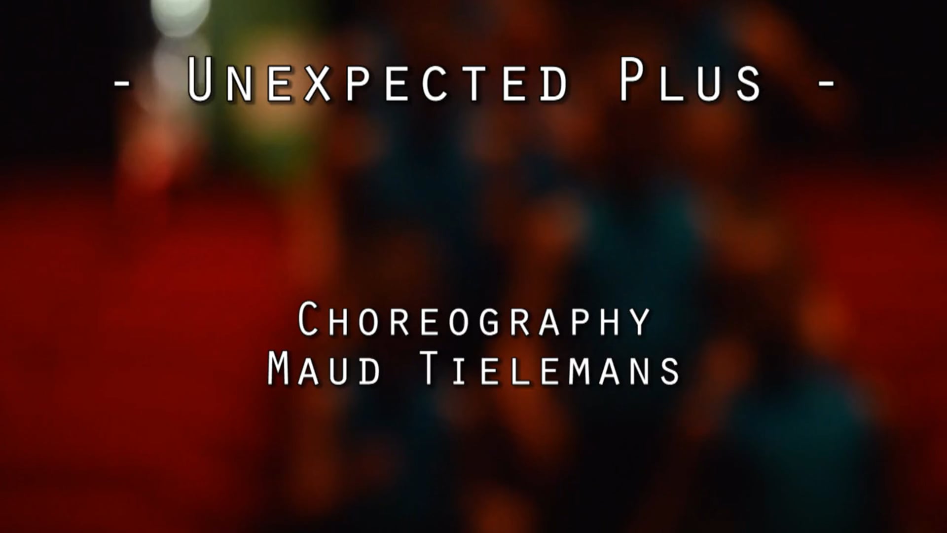 Unexpected Plus - Maud Tielemans