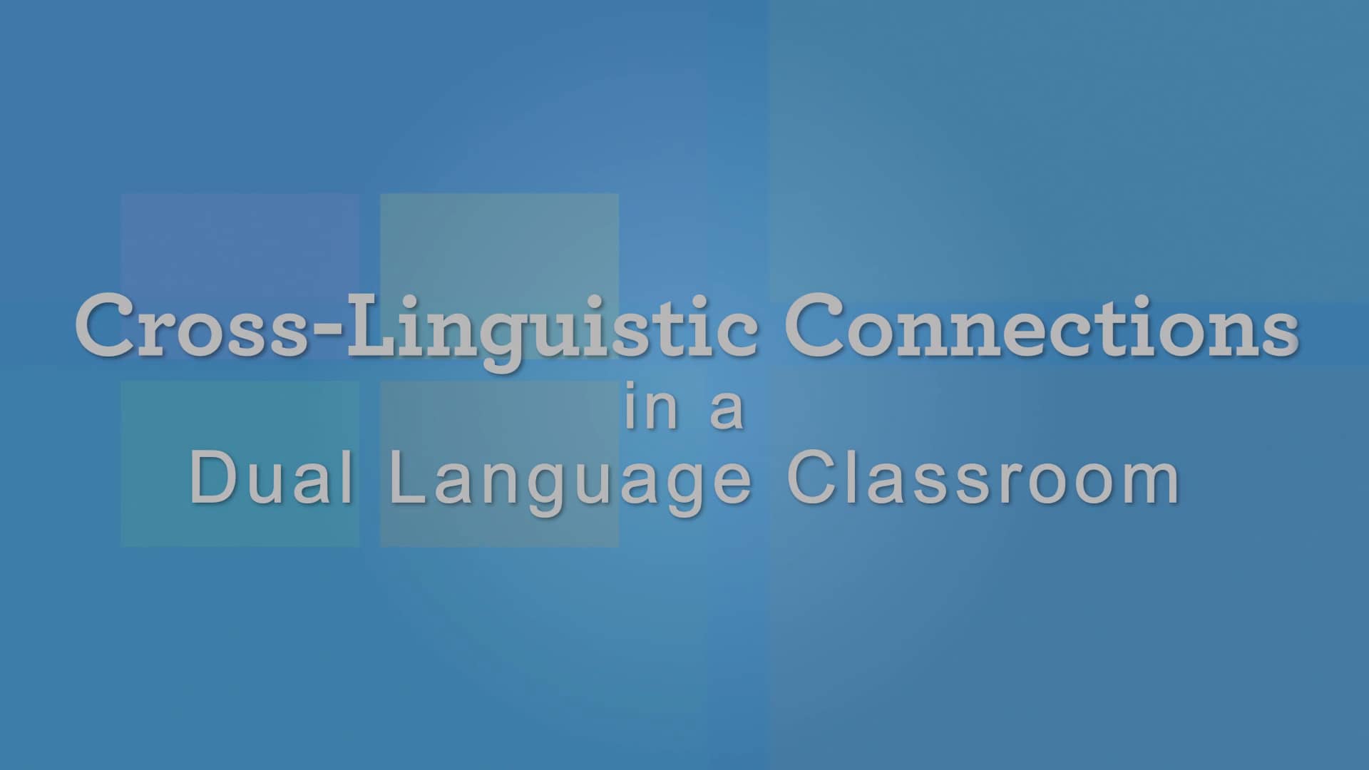 CrossLinguistic Connections in a Dual Language Classroom on Vimeo