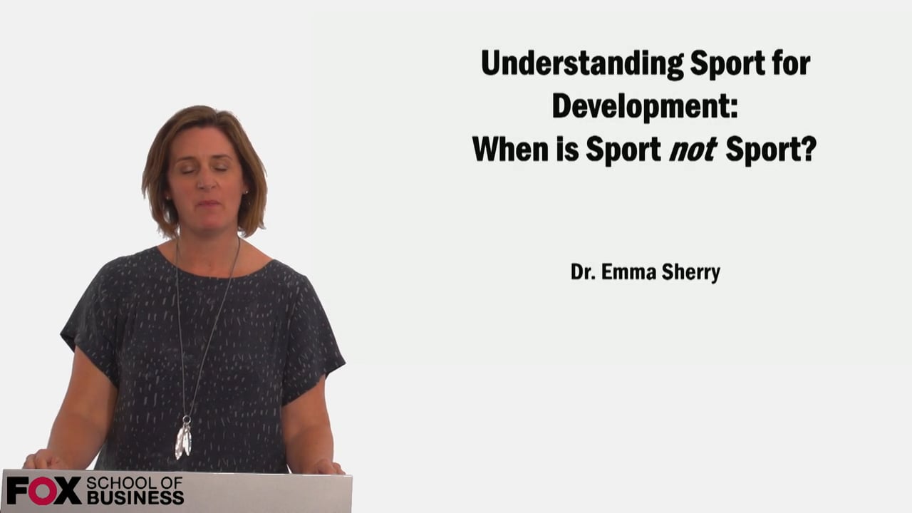 Understanding Sport for Development: When is sport not sport?