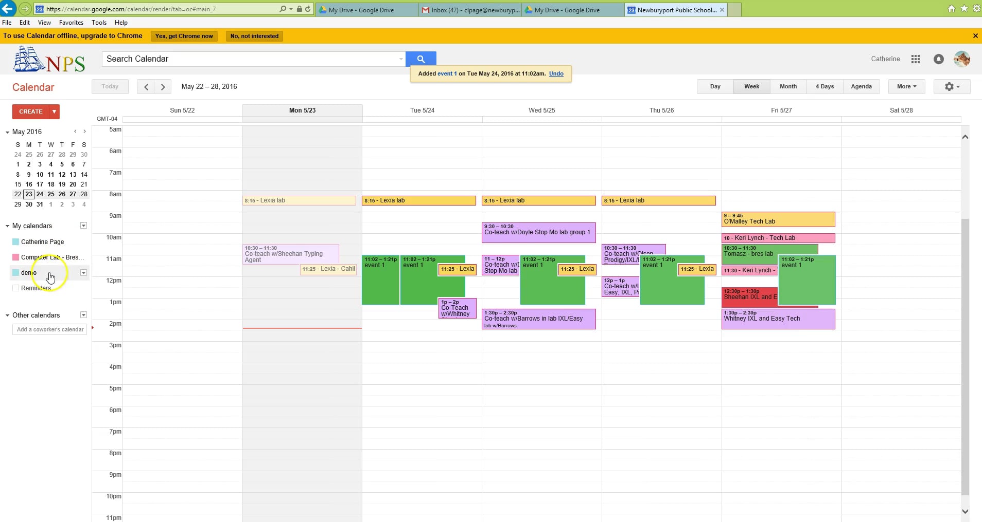 google calendar demo on Vimeo