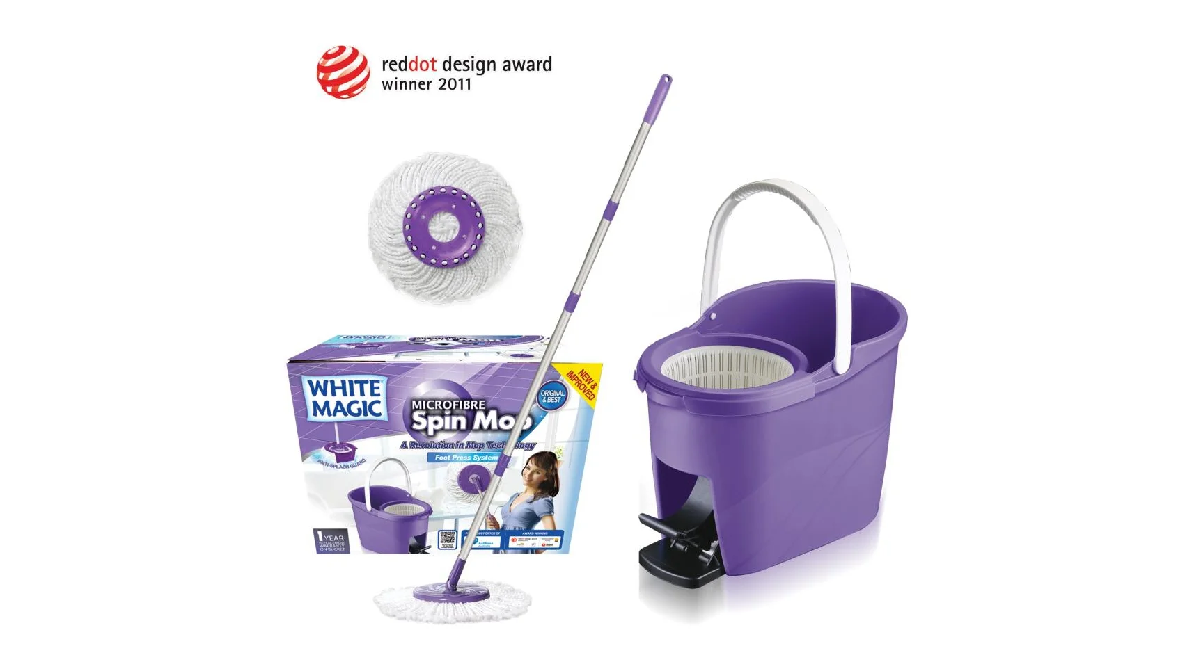 White magic store spin mop