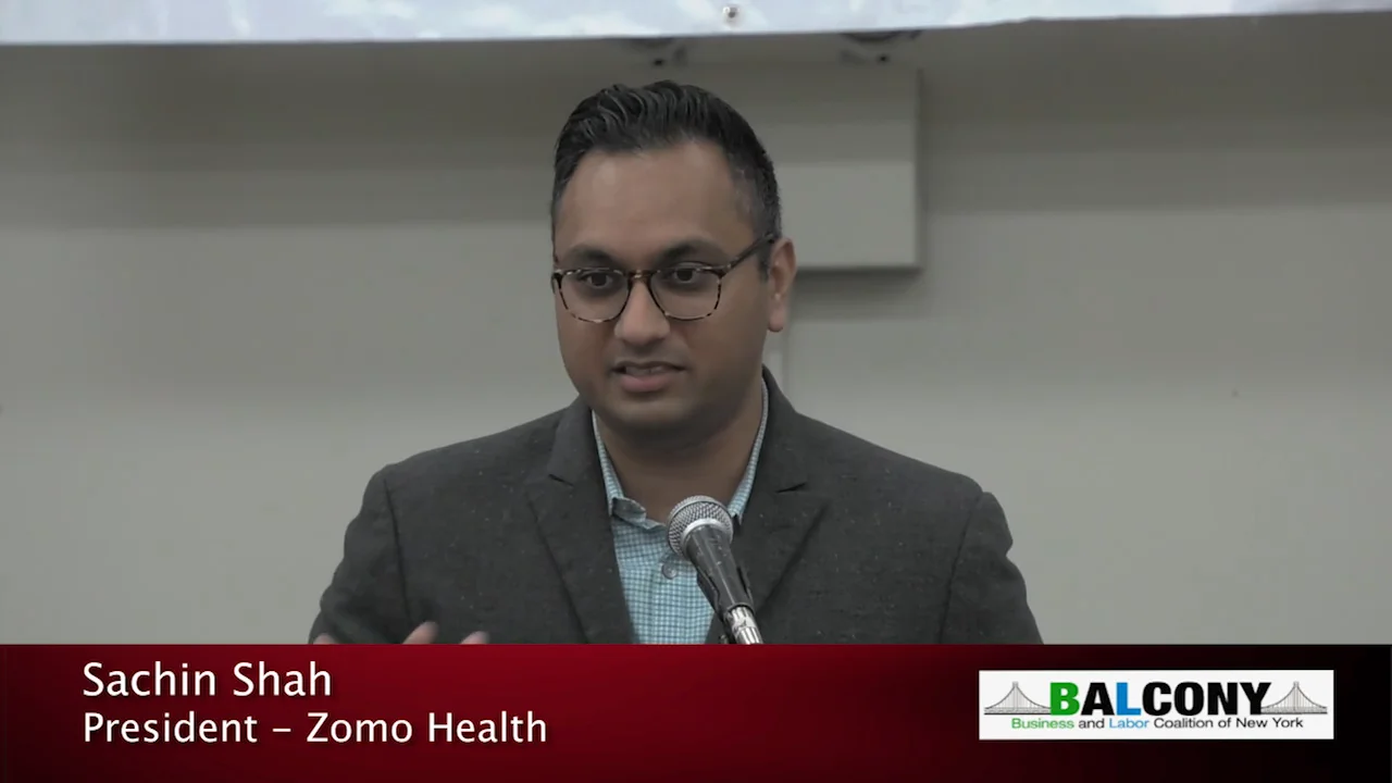 Sachin Shah, President - Zomo Health. Health Care in NY BALCONY Forum 5 ...