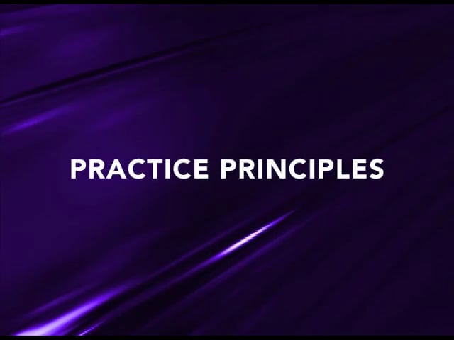 Practice Principles on Vimeo