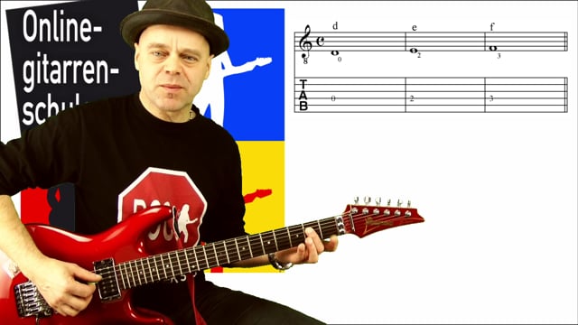 Noten auf der d-Saite