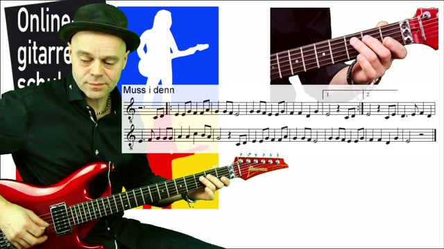 Noten auf der A-Saite