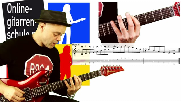 Runs in der Am Pentatonikskala