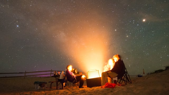 Milky Way & Moonrise Over Assateague — Ocean City, Maryland