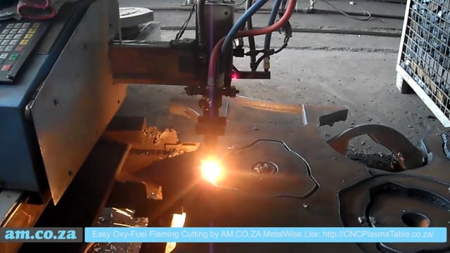 Discam Video 30mm Mild Steel Plate Cutting by Oxy-Fuel Flame Cutting on MetalWise CNC Plasma Cutting Machine