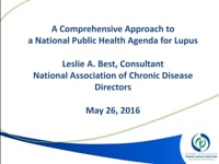 A National Public Health Agenda for Lupus-May 26, 2016
