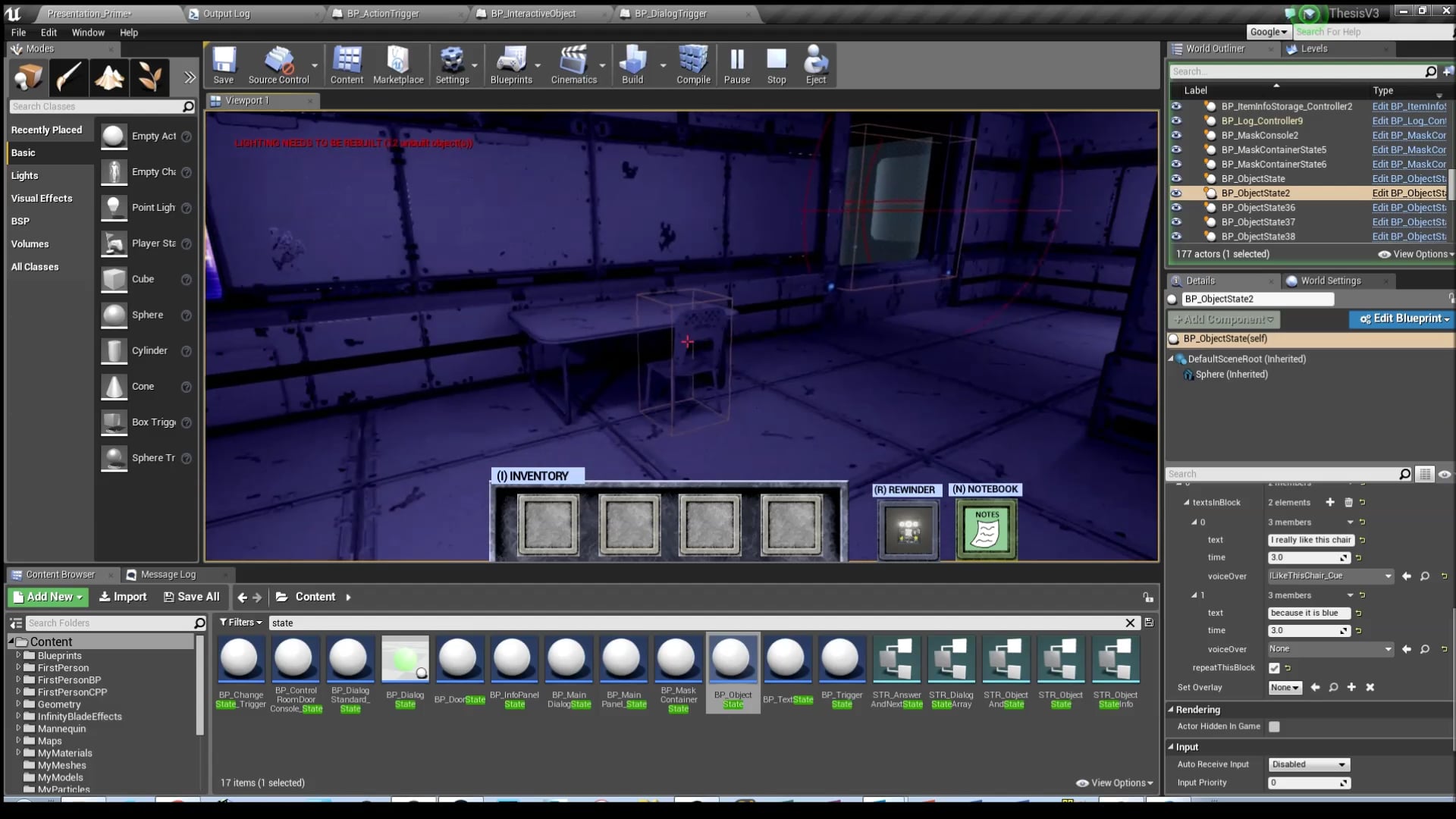 Adding "Character comments" to interactive objects