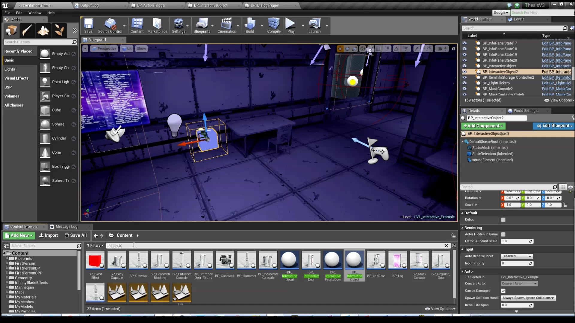 Setting up an Interactive Object