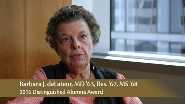 The UW School of Medicine’s 2016 Distinguished Alumna Award: Dr. Barbara J. deLateur