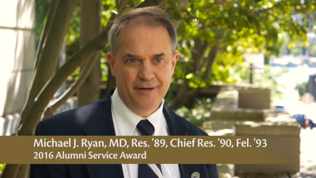 The UW School of Medicine’s 2016 Alumni Service Award: Dr. Michael J. Ryan
