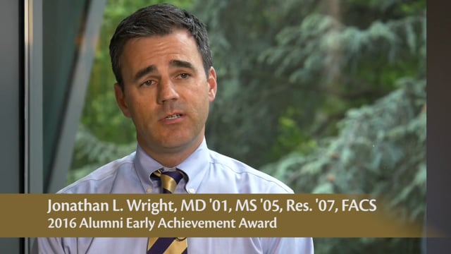 The UW School of Medicine’s 2016 Alumni Early Achievement Award: Dr. Jonathan L. Wright