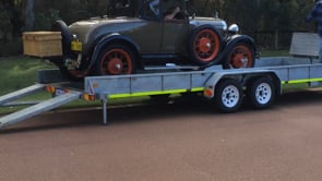 Bringing our Model A Roadster home. 