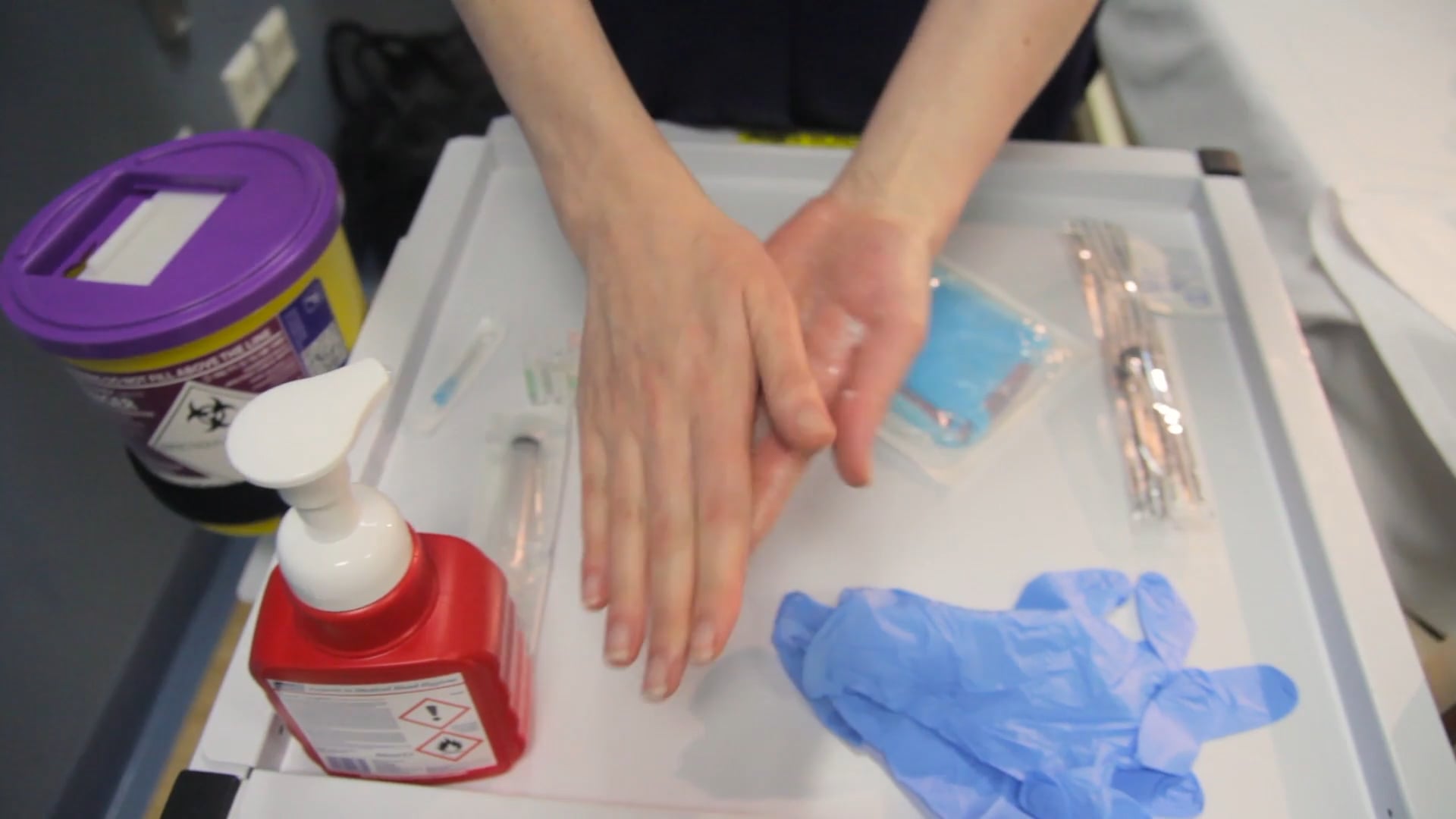 How to flush and dress a PICC on Vimeo