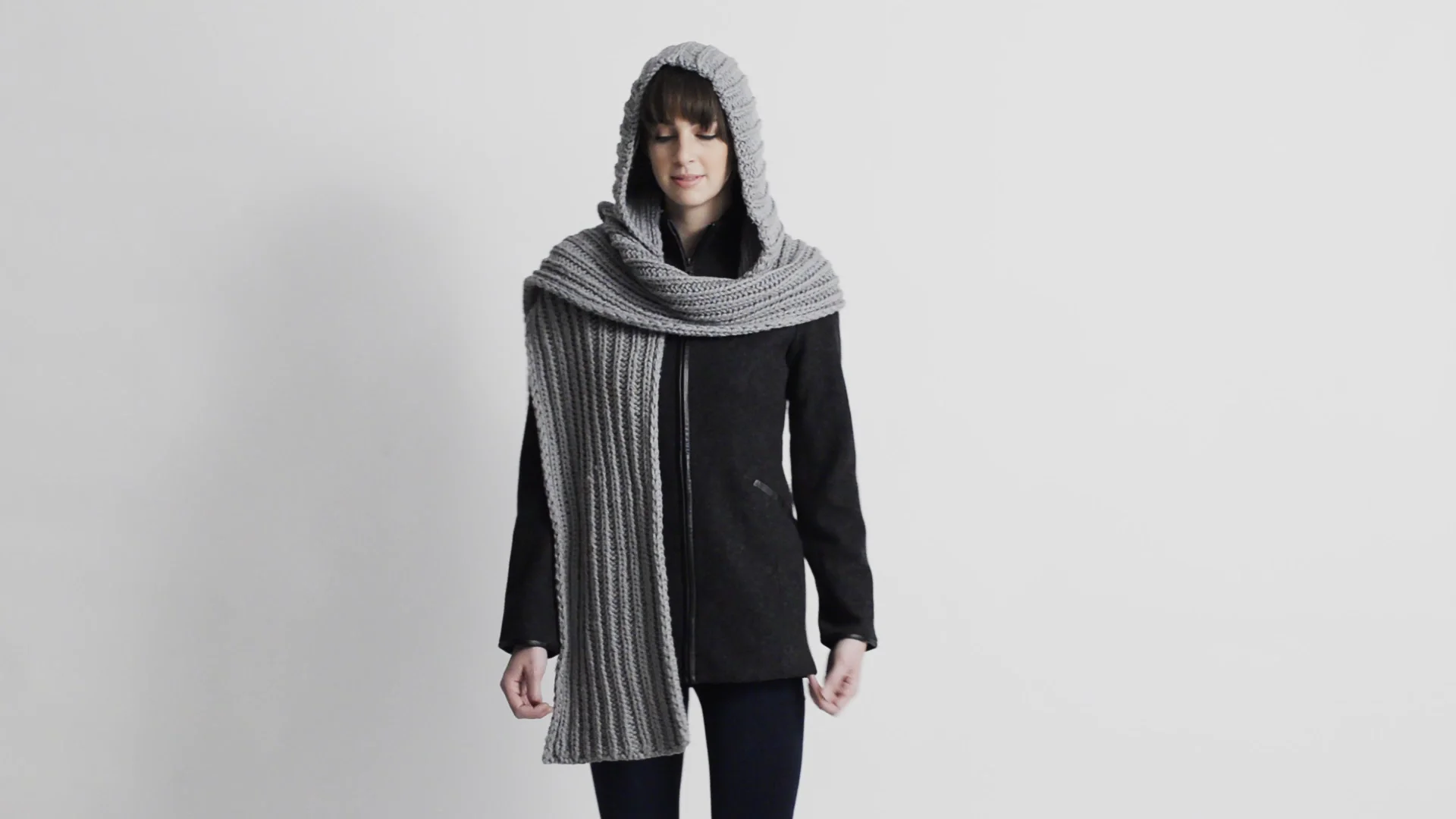 新品未使用 Margarines Original Hooded Scarf NO.97 Men's Hoodie Scarf, Hooded Cowl Buttons, Hooded Neck
