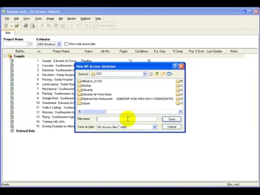 Creating Databases On Center Software