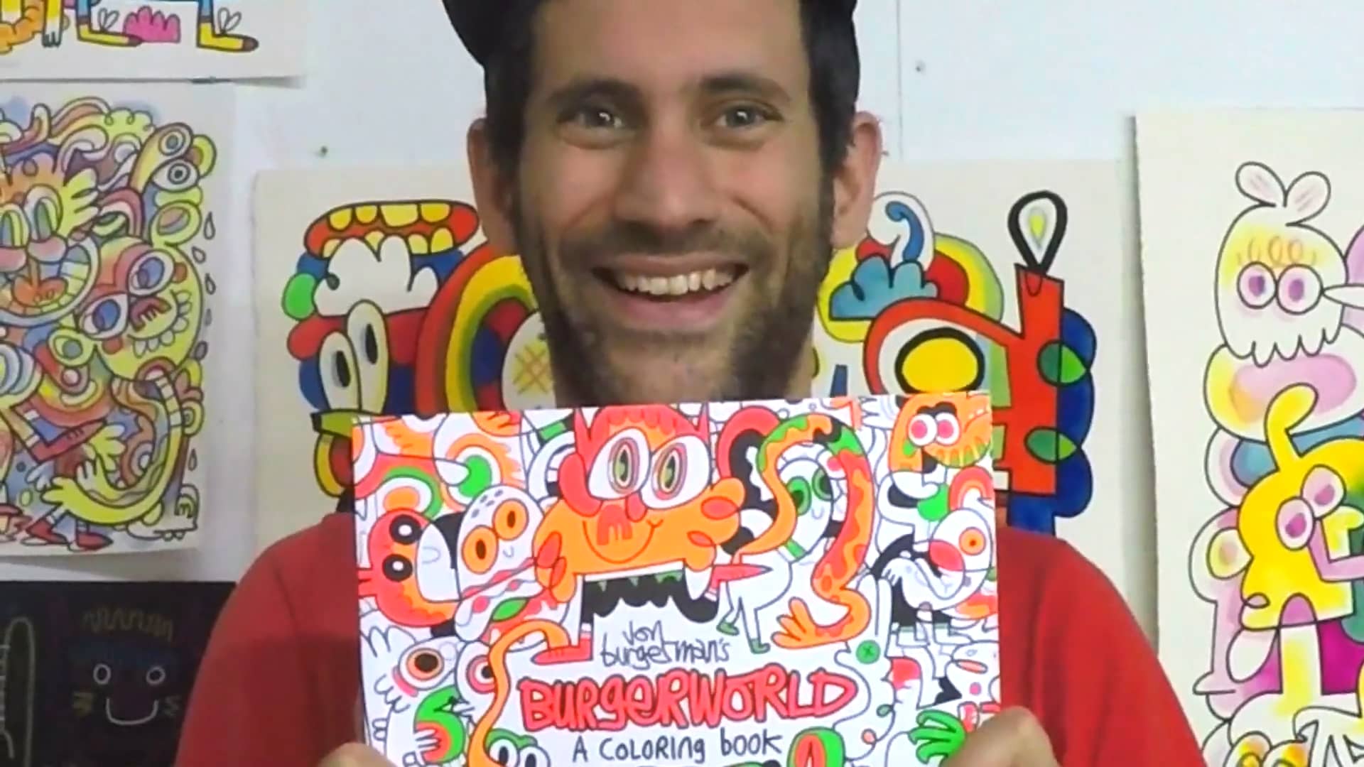 Jon Burgerman's Burgerworld A Colouring Book on Vimeo