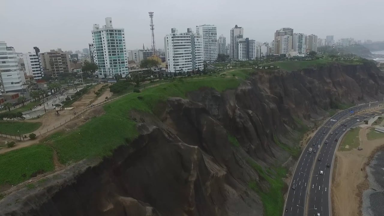 Lima's Malecon from above