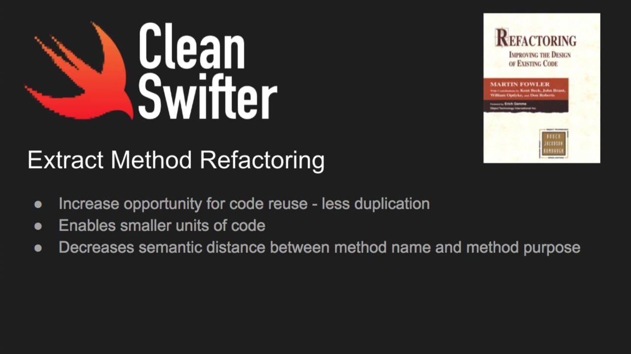 Extract Method Refactoring in Swift